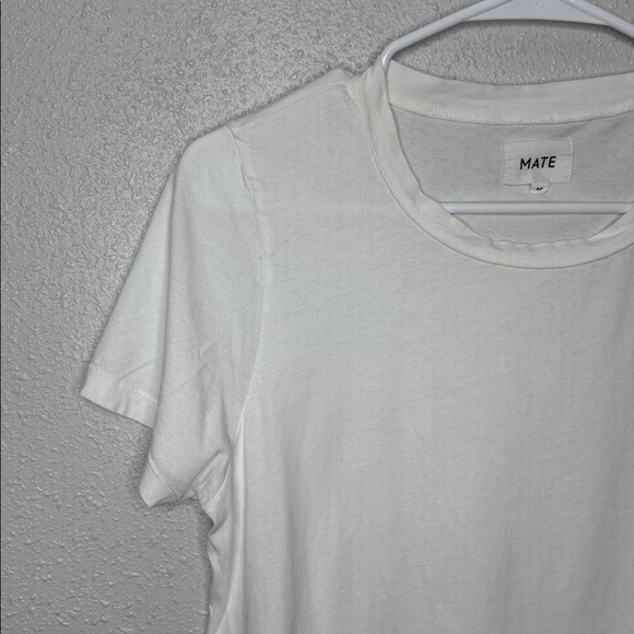 Mate Women's White Crewneck T-Shirt Size Medium - Picture 2 of 2